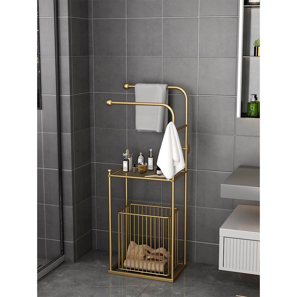 铁艺卫生间浴室浴缸边岩置物架落轻奢板巾浴毛巾收地F7669S5M纳架,收纳整理,书桌收纳置物架,淘宝优惠券,粉丝福利购,淘宝优惠卷