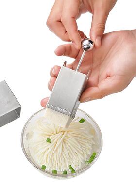 厨盘饰创304不锈钢菊豆腐刀模房具文思豆腐切意丝刀酒店QUD花菜风