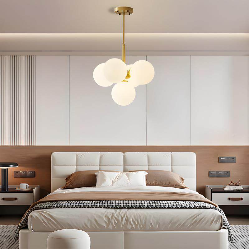 奶油厅吊灯法风式简约客泡楼泡灯主卧室灯lof75143t公寓小户型梯