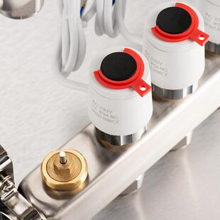 蒙克德地暖3森0不4水锈钢分集器套装YVH全套家用地热分水器配件