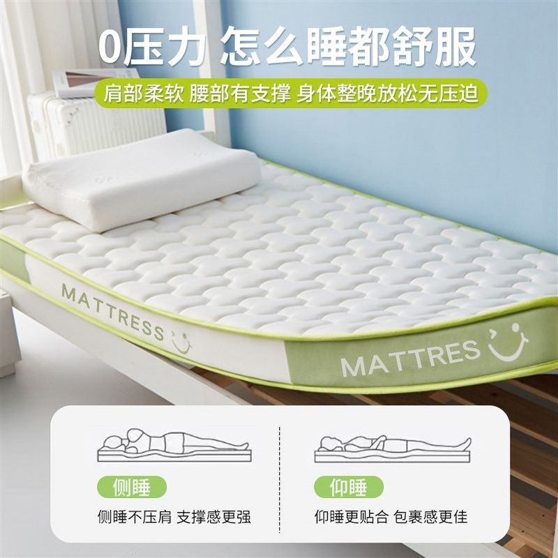 乳胶记忆棉床垫遮盖物软垫家x用卧室宿舍学生单人榻榻米海绵褥垫