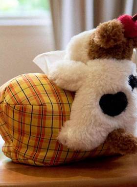 Tgi.《爆米花的无品牌/拥抱》鼓可爱绒纸巾盒抽纸鼓卧室家毛a用