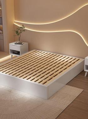 实木榻榻米无床头床店地酒床无靠EFZ背式现落架代简约1.5床松木