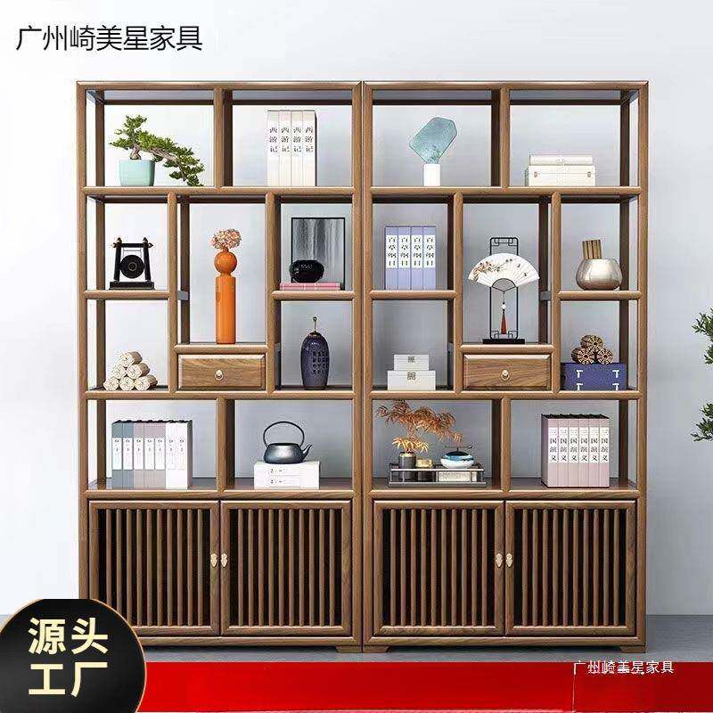仿古博实古架南榆木新叶中展式多宝阁多层TDH陈列置物架茶茶室示