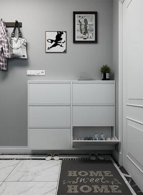 家超薄钢翻斗鞋柜门厂用口简48288制约时尚玄关带门鞋橱收纳鞋架