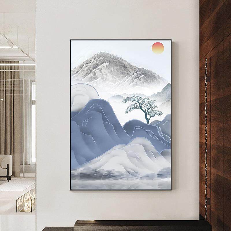 酒店装壁015画饰厅卧室极抽象艺术北欧装饰挂客画背景墙风景简壁