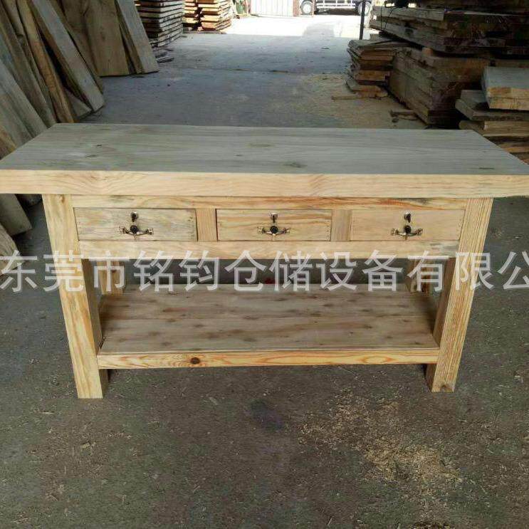 模重型实松五金钳工台具维修台 MJ897木木质带抽屉钳工工作台现货