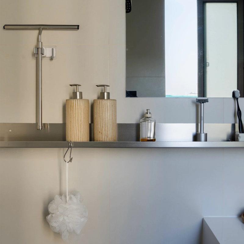 设计师创ILT意台不锈钢上一字隔板洗展漱墙置物架客厅墙面装饰架