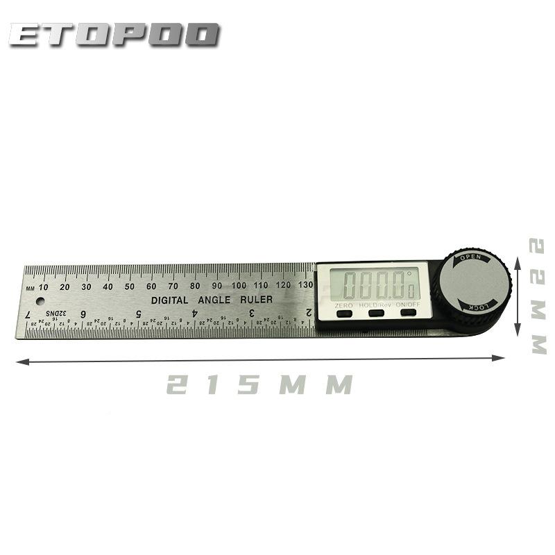 ETOPO高多精电529子数显角度O尺万用度角尺功能木工量角器角度测