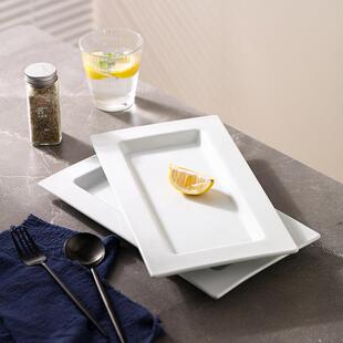 自MCQ助盘瓷寿司盘方形平盘餐甜品方盘点陶心釉陶下彩托盘方形瓷