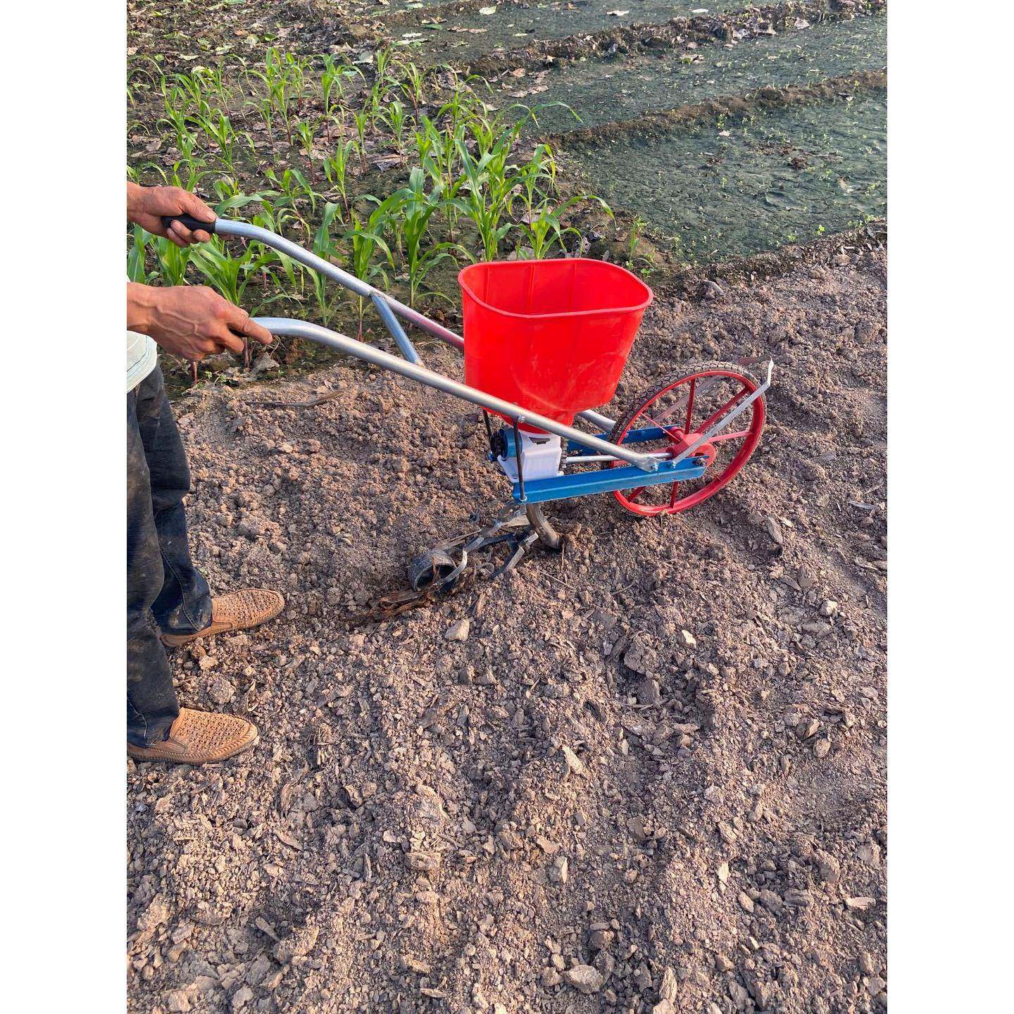 型手推式玉米小麦子大豆花生药材化肥施肥谷点精播新播种播ZDE机