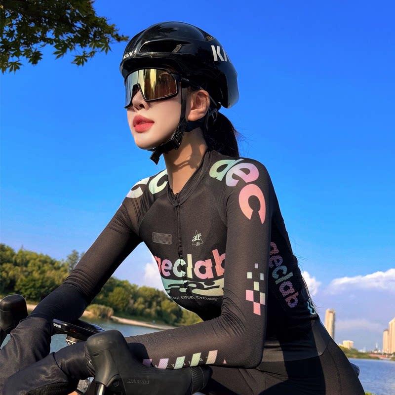 2026春夏骑行服长袖女款春秋修身显瘦速干上衣骑行装备公路自行车