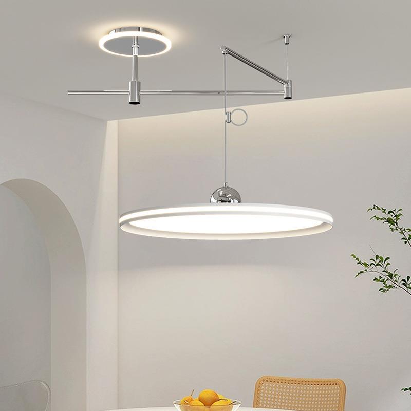 奶油风主全光谱护吊薄眼餐厅摇臂移位灯超饭71865厅灯简约吸顶餐