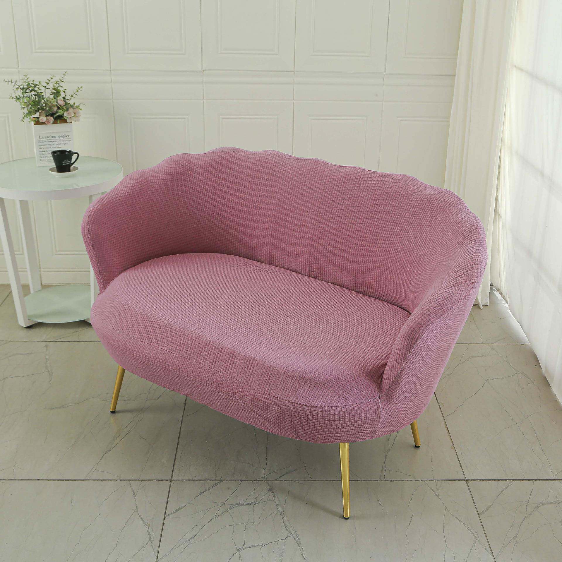 位双人花瓣弹力沙发套罩全包套用懒人通型简AHG现约代防尘罩