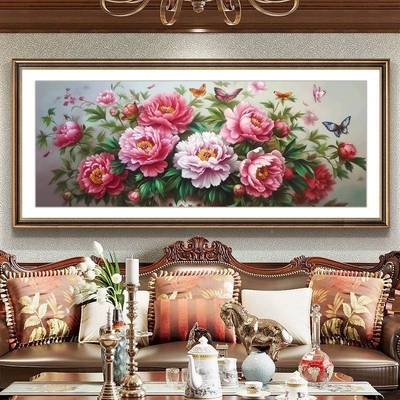 花开富贵0十字绣225新款客XW-3070厅卧绣室国色香牡丹花天卉蝴蝶
