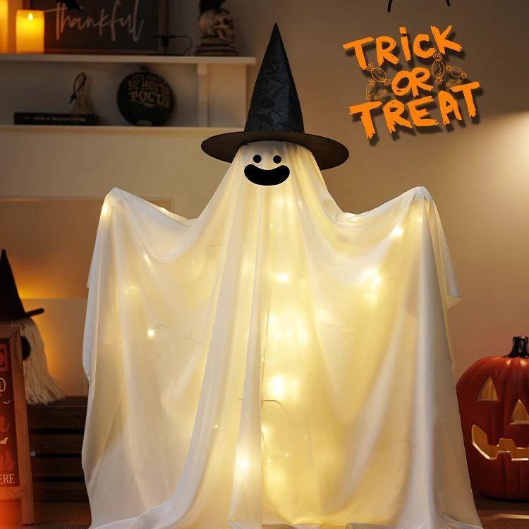 万节瓜装饰发光幽灵装景扮665道具南灯摆件户外圣商场酒吧门口场