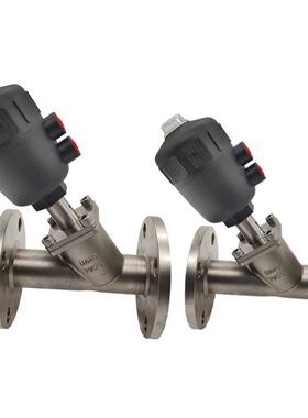 锈钢兰角座阀51630汽4法兰不角阀蒸耐温耐压常闭法兰Y型水法阀DN2