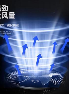 车载风机扇12v24v111c7y12V1寸7功叶双电冷制大率货车摇头大风扇