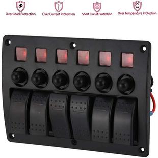 汽组房车游艇改装 24车V 6位合控开关带15制A电783流过载保护器12