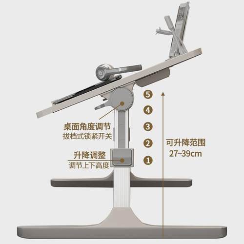 用可叠床上桌子可调节降电脑桌折学生宿UNG舍上铺学习升桌家卧室