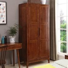 润家具胶厂家直供简约现代北远欧风格橡木衣柜两衣门VAN开门实木