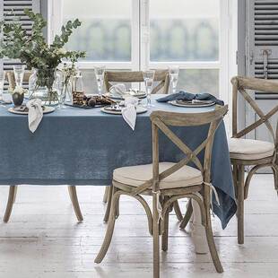 北欧纯麻餐PUF台桌布茶几桌布简约现代布艺餐垫亚餐巾餐厅软装饰