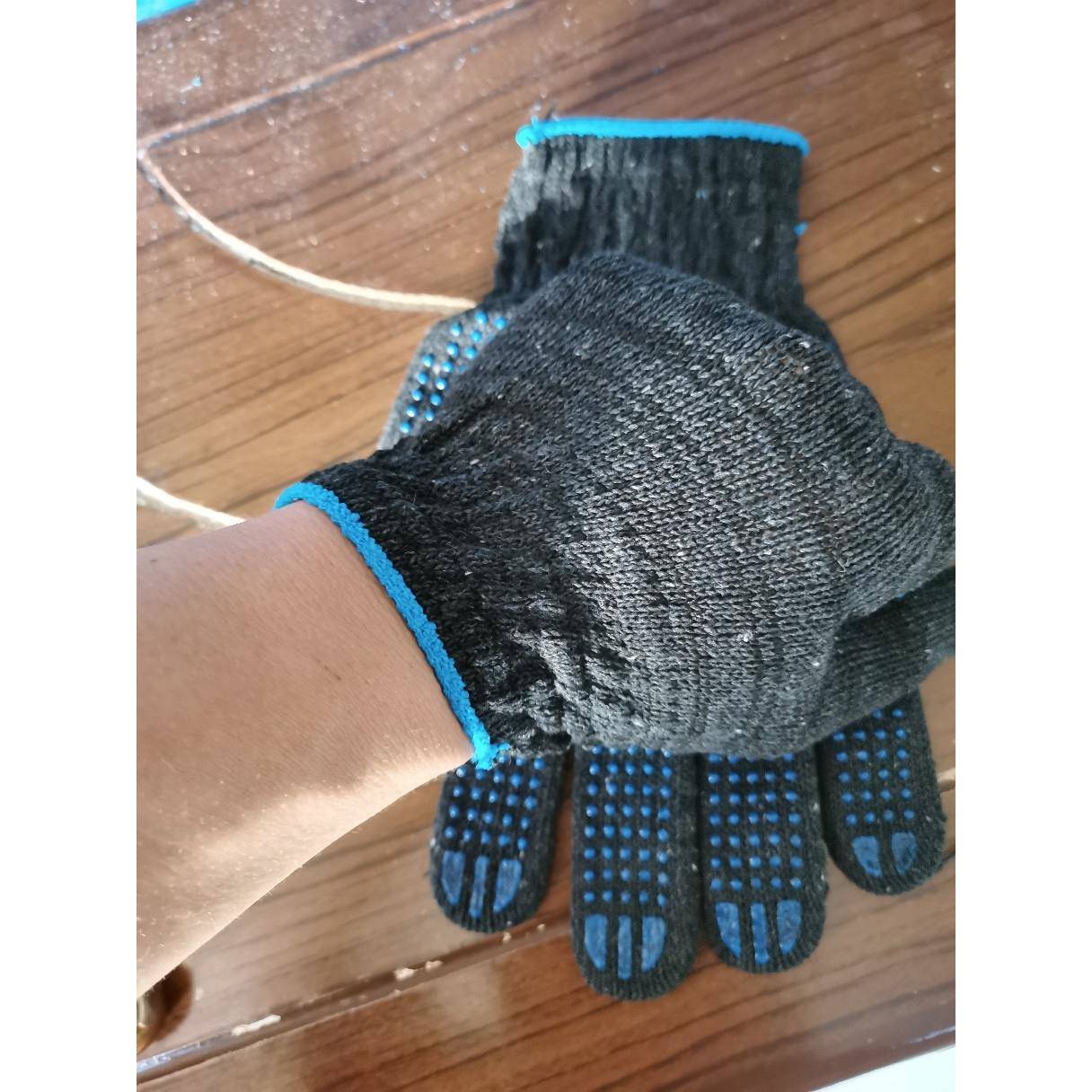 防耐磨透气吸滑工厂工维修无品牌/棉线灰纱耐汗脏劳保手套多功地