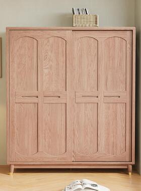 北欧实木推衣柜16.米超门大拉容量WIQ衣橱现代简约家用卧室移门衣