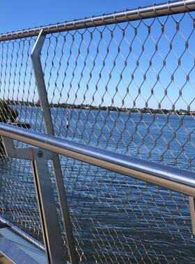 3EEA04锈高空锈动防坠落不钢筛网物园不钢软网扶手柔性钢丝绳围栏