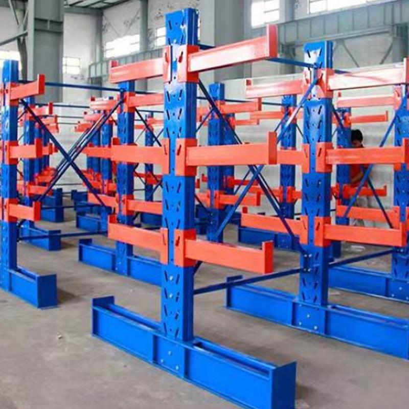 重型悬臂货架150单面托臂金属铝型材管材架板材架货架双龙骨物料