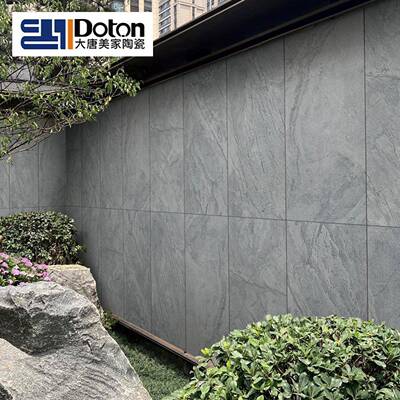 75868代风幕墙瓷砖600x1200x18英外墙干挂大板现砖庭院烧面铺地石
