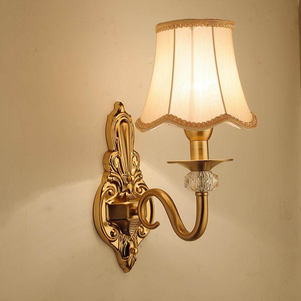欧艺式壁灯布灯壁卧室床头书房壁灯仿铜壁871灯墙背景壁沙发壁灯