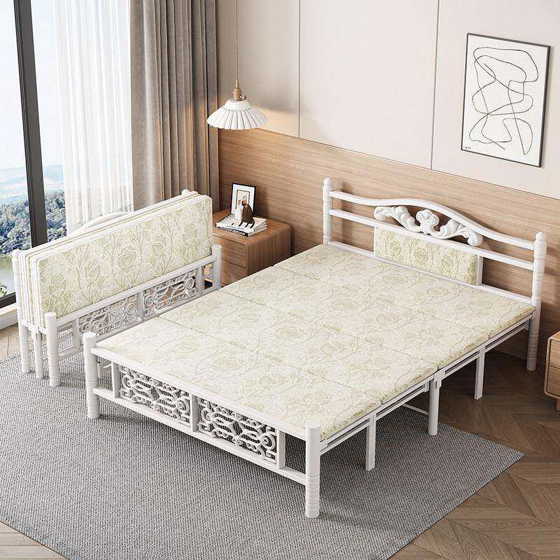 加NAN固折叠床单人双人床成家用简易床午休木板人5床铁床11.2米m1