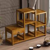 中桌面小收架茶叶罐SHUN架纳桌上实木博古架型紫砂壶茶杯茶具置物