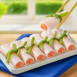 鱼极鱼皮虾滑卷120g*3袋鱼皮卷虾滑豆捞火锅关东煮食材串串半成品