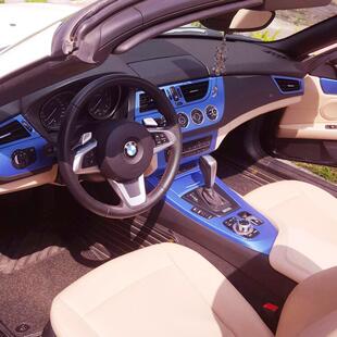 适用于09-6控款宝马Z4内791饰改装内饰1汽车贴纸中排贴挡装饰改色