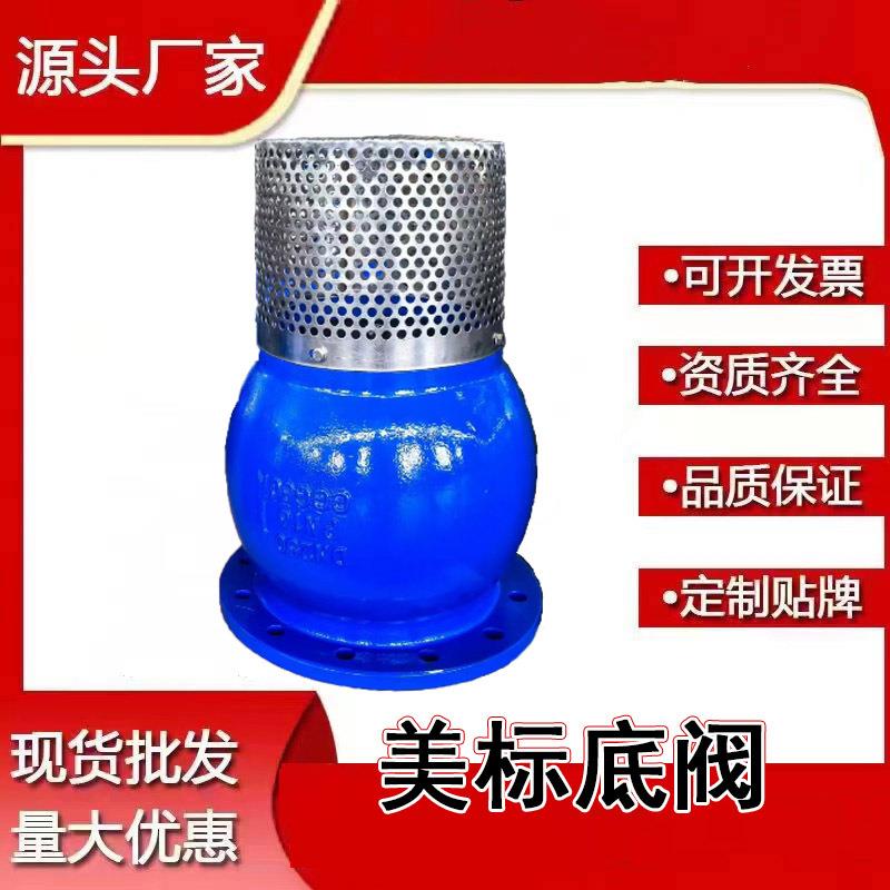 美型底阀球墨铸铁材质法无品牌/兰新底阀标H42X水泵吸水过滤底阀