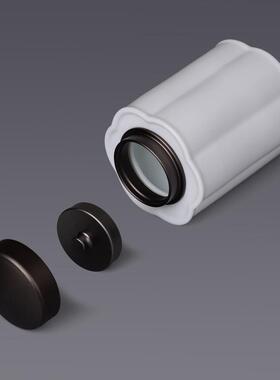 茶盒叶罐陶瓷密封茶罐防潮储存罐锡盖储物罐AL-61606白瓷家用中号