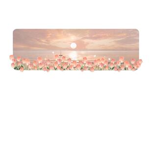 220奶油风D卧室床卧室装饰装饰画漫粉浪色花海头挂画酒店民宿装饰