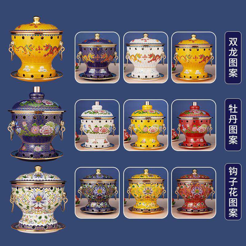 蓝铜锅单人家用酒精h74BN3xW炉珐琅锅火小火锅火一包人一锅纯邮