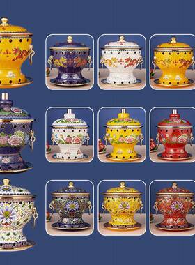 蓝铜锅单人家用酒精h74BN3xW炉珐琅锅火小火锅火一包人一锅纯邮