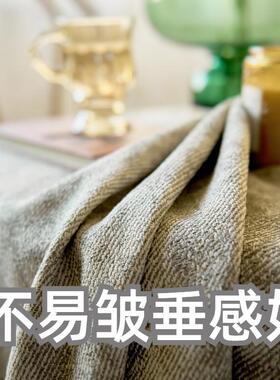 美式田园感轻奢花提F5M66JTM复方古棉麻小圆桌餐茶几桌桌布台布可