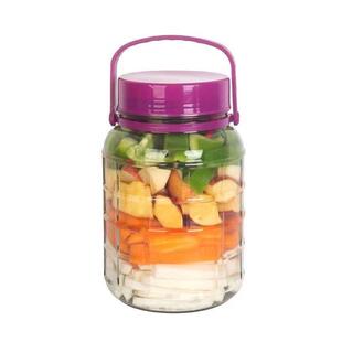 泡菜瓶坛子义加厚方格玻璃瓶玻璃密封罐糖醋843容蒜腌蒜腌蛋器浸