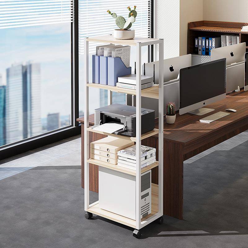 电脑主托架可移动WTO书办公室打印机机置物架架多层收带轮纳台式