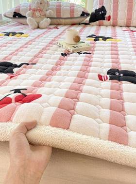 牛奶绒床床垫铺底保暖床防滑床15132褥床单加厚冬季加绒褥铺子护