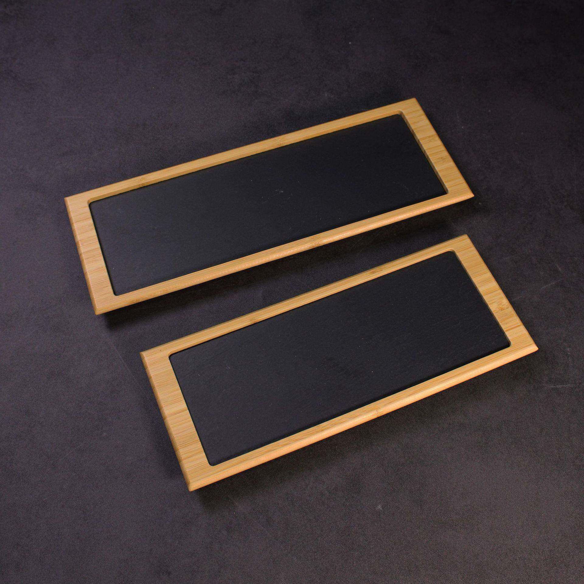 日式料理创排意石板套盘GKQ装餐具西餐牛配底座天岩石餐厅然板牛