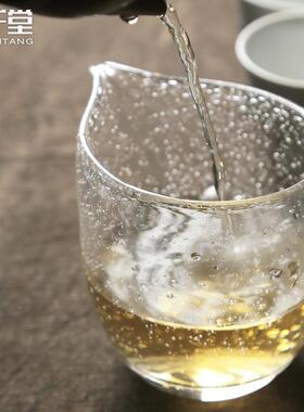 穗千堂茶具气玻璃分QEN茶器加厚耐高温泡冰晶茶海公玻璃公道杯杯