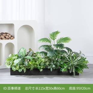 槽仿真绿造景花箱假植物绿萝花室内仿真花槽装 饰布置植户外假仿花