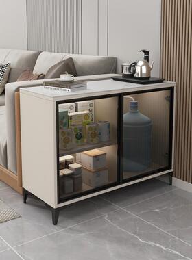Tal轻奢沙发小户型边柜侧边客厅茶水储物一体收纳玻璃