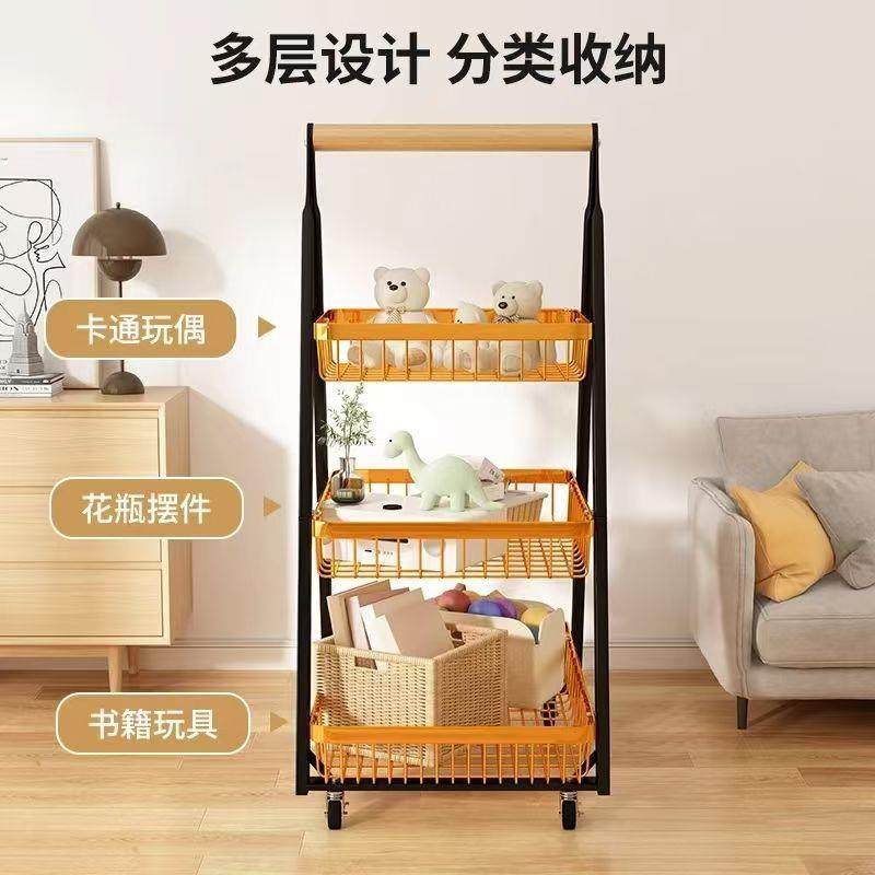家多层置物用架厨房落地式带轮果纳蔬小置物架推车收架子室卧客厅